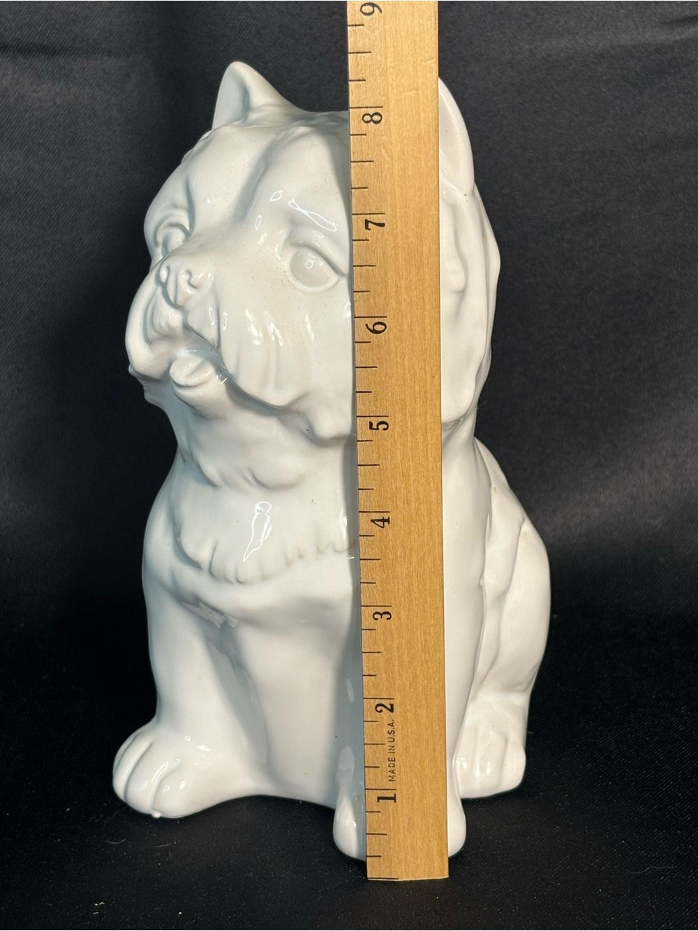 Westie Ceramic Dog Piggy Coin Bank White w/plug & coin slot 8.5” Tall Figural - Picture 9 of 11
